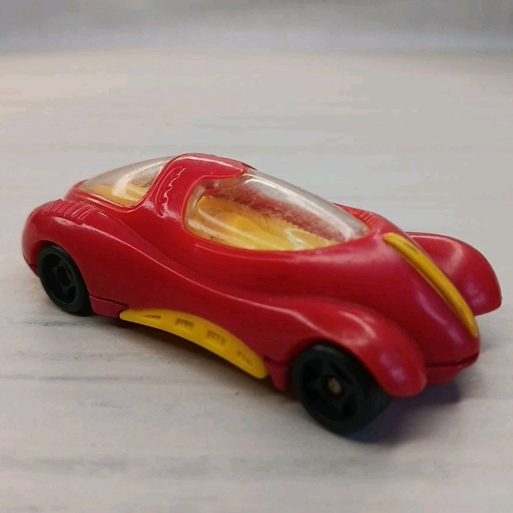 VTG Hot Wheels 1994 Red & Yellow Toy Race Car Plastic & Diecast Spaceage Future